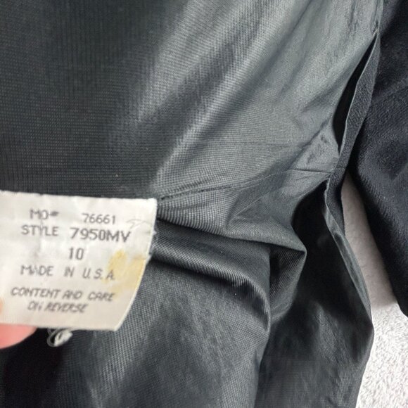 Sag Harbor Womens Black Wool Single Breasted Blazer Jacket Size 10 Made In USA - Picture 5 of 9